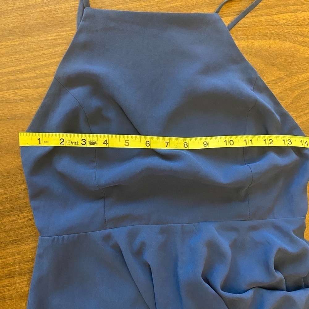 ✨ Lulus Navy Blue Halter Maxi Dress – Flowy & Elegant | Size Small ✨ - Picture 7 of 8